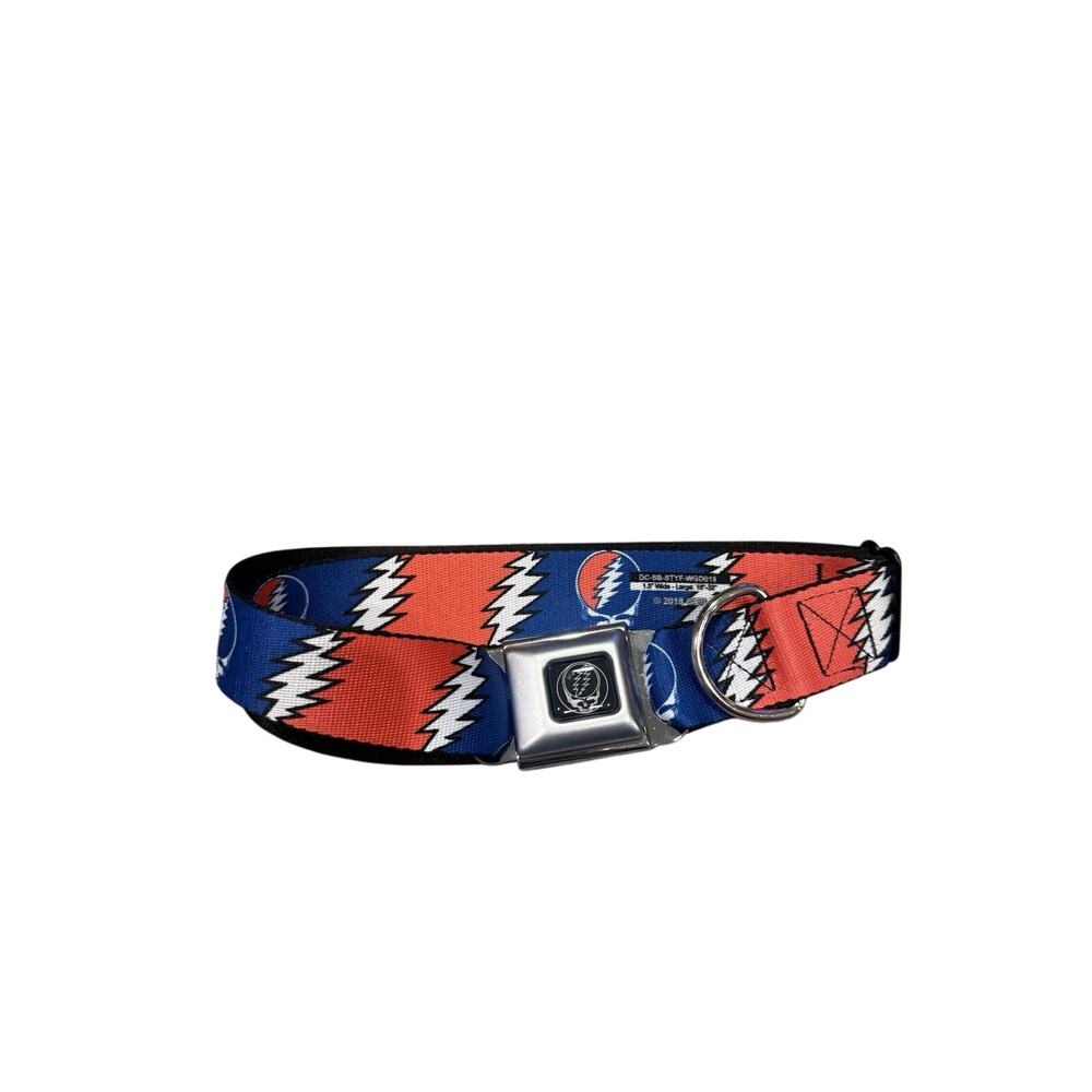 Buckle Down Fabric Webbing Belt Steal Your Face Dog Collar 1.5” Wide x 18”-32”